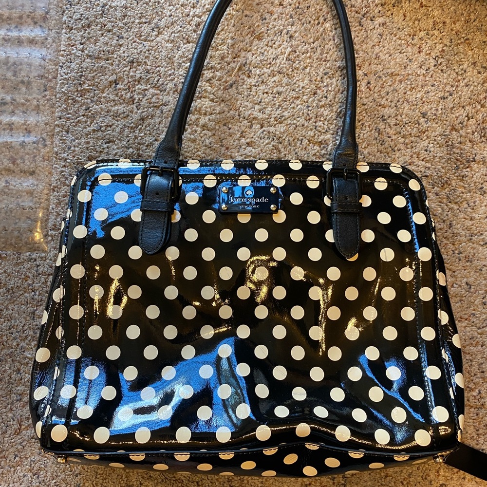 Kate spade polka dot tote bag 11x14x4